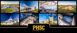 A collage of PHSC's Instructional Performing Arts Center