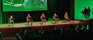 Students performing on the Instructional Performing Arts Center